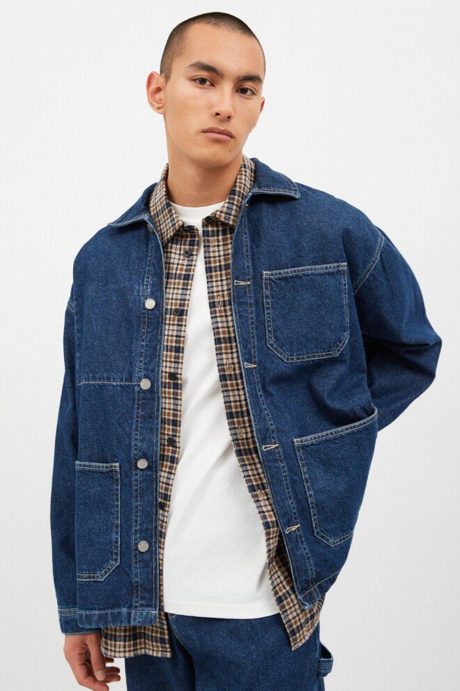 JACKE NIKO WORKER JACKET PEBBLE DARK RETR