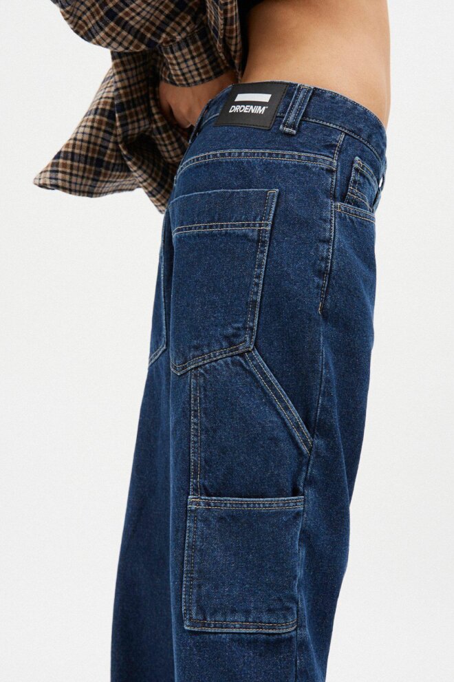 JEANS FAYE WORKER PEBBLE DARK RETRO