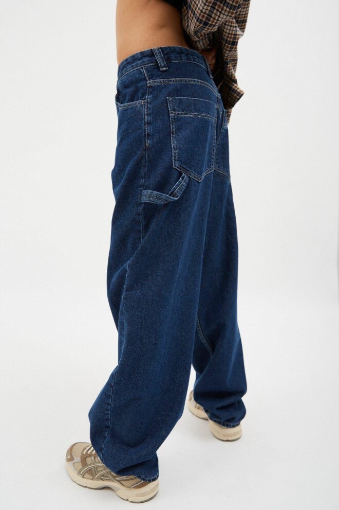 JEANS FAYE WORKER PEBBLE DARK RETRO