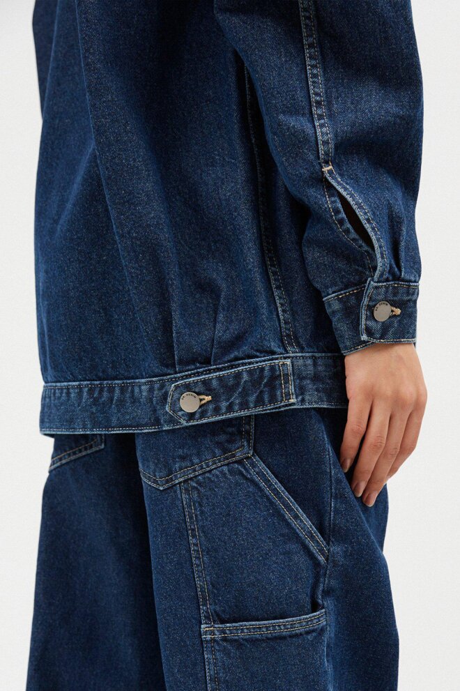 JACKE INA WORKER JACKET PEBBLE DARK RETRO