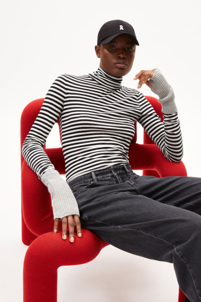 SHIRT 30005294 GRAZILIAA 347 BLACK-OFF-WH