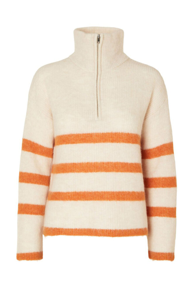 PULLOVER 16090274 SLFMALINE LS KNIT BIRCH MA