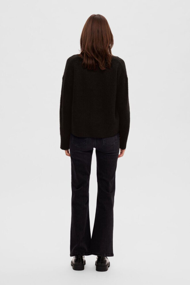 WESTE 16090272 SLFMALINE LS KNIT BLACK