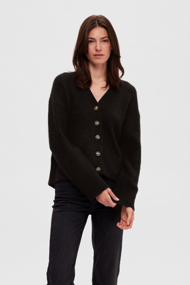 WESTE 16090272 SLFMALINE LS KNIT BLACK