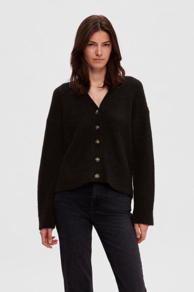 WESTE 16090272 SLFMALINE LS KNIT BLACK