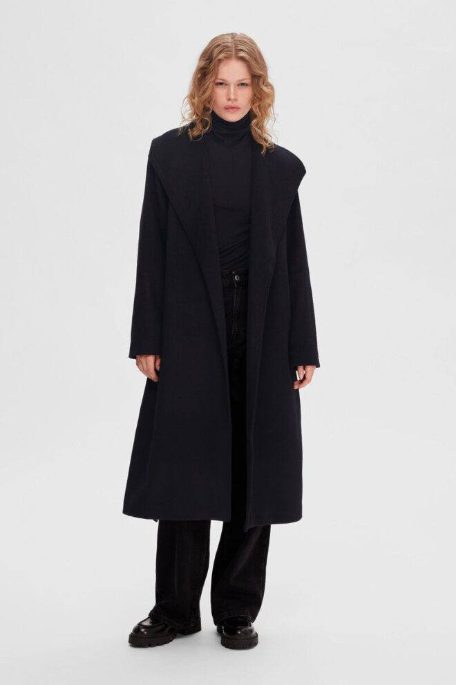 MANTEL 16090093 SLFROSA WOOL COAT BLACK