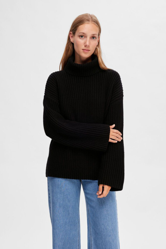 PULLOVER  16091039 SLFSELMA SEFIKA BLACK