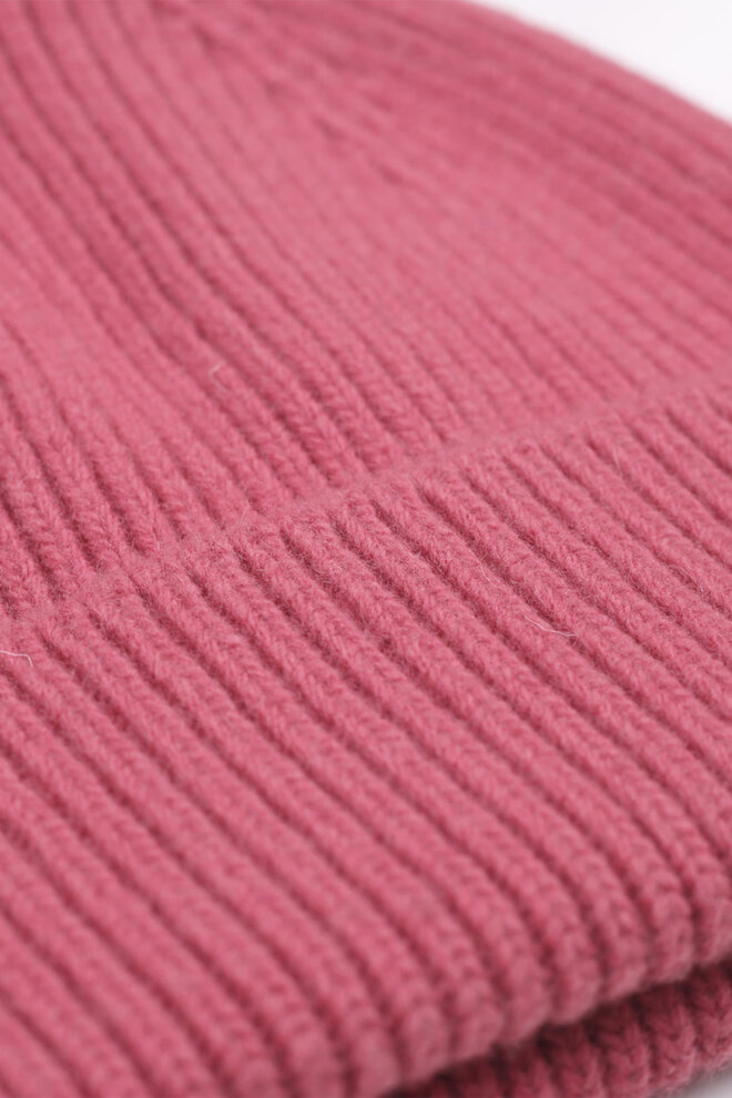 MÜTZE MERINO WOOL BEANIE RASPBERRY PINK