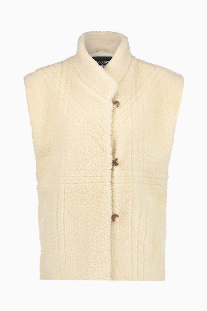 GILET UNNI VEST SHORT EGG WHITE