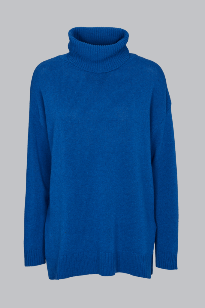 PULLOVER LINE T-NECK PRINCESS BLUE