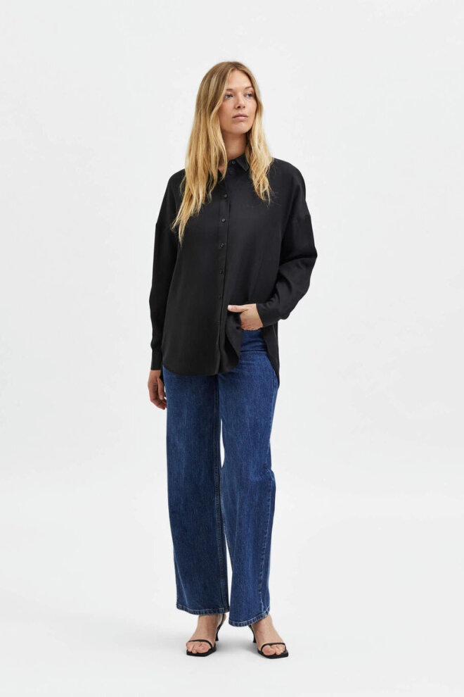 PULLOVER 16091611 SLFHANNI LS KNIT BLACK