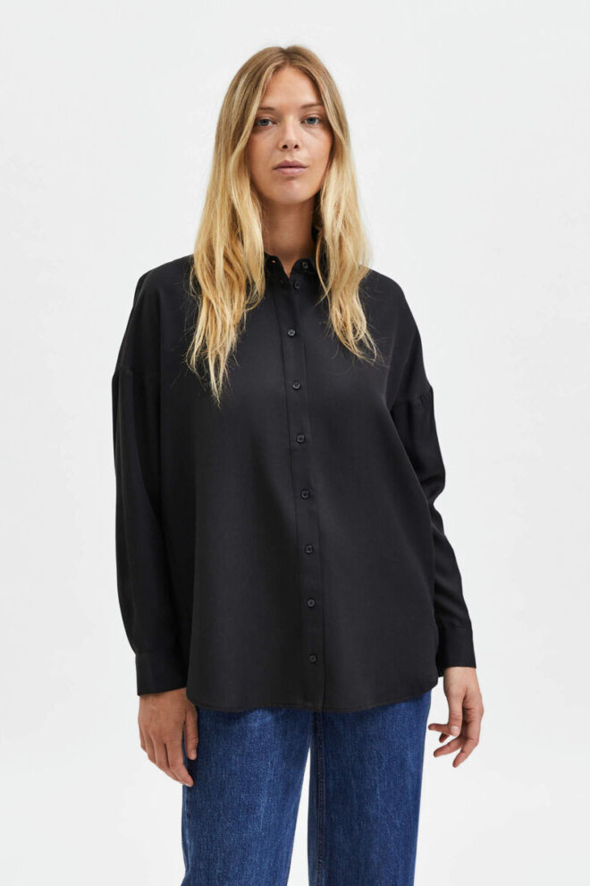 PULLOVER 16091611 SLFHANNI LS KNIT BLACK