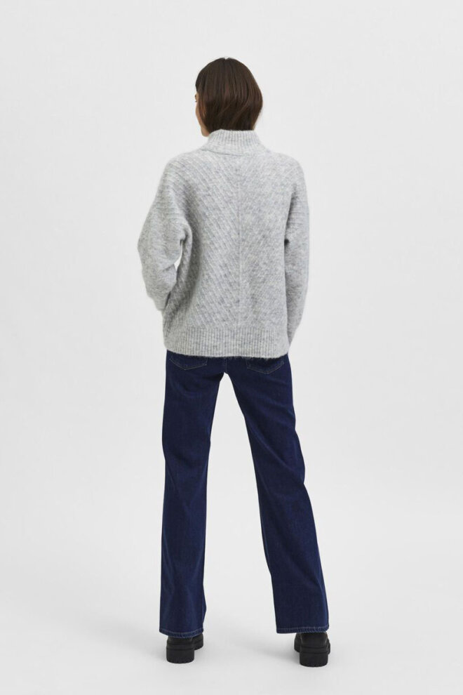 PULLOVER 16087121 SLFSIF SISSE LS LIGHT GREY