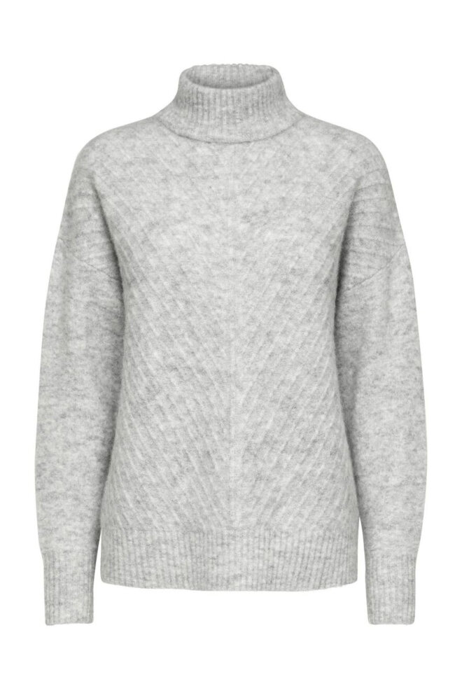 PULLOVER 16087121 SLFSIF SISSE LS LIGHT GREY