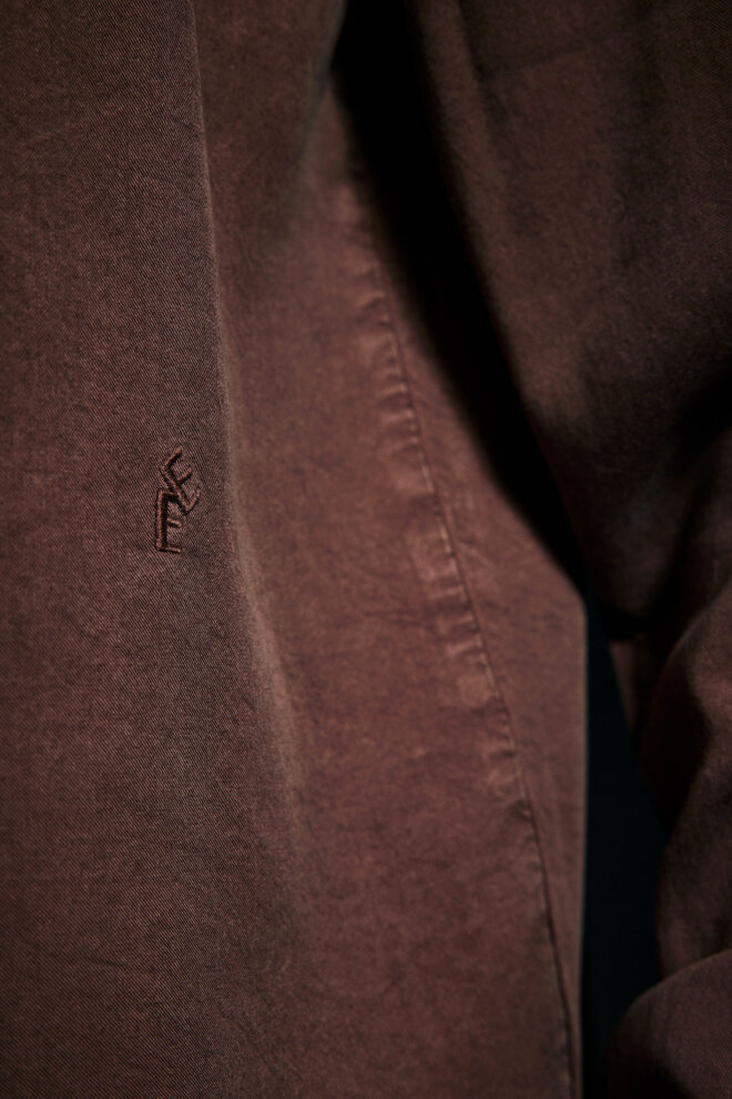 HEMD OSSIAN TENCEL FRENCH ROAST