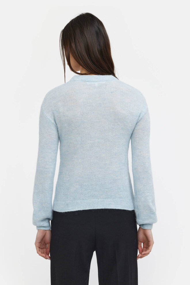 PULLOVER SRALLISON KNIT CASHMERE BLUE