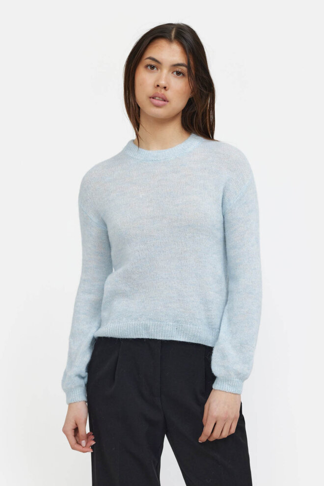PULLOVER SRALLISON KNIT CASHMERE BLUE
