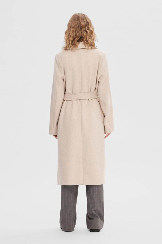 MANTEL 16090093 SLFROSA WOOL COAT SANDSHEL