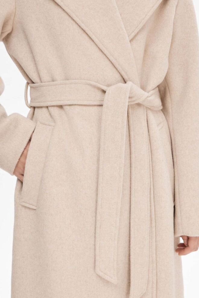 MANTEL 16090093 SLFROSA WOOL COAT SANDSHEL