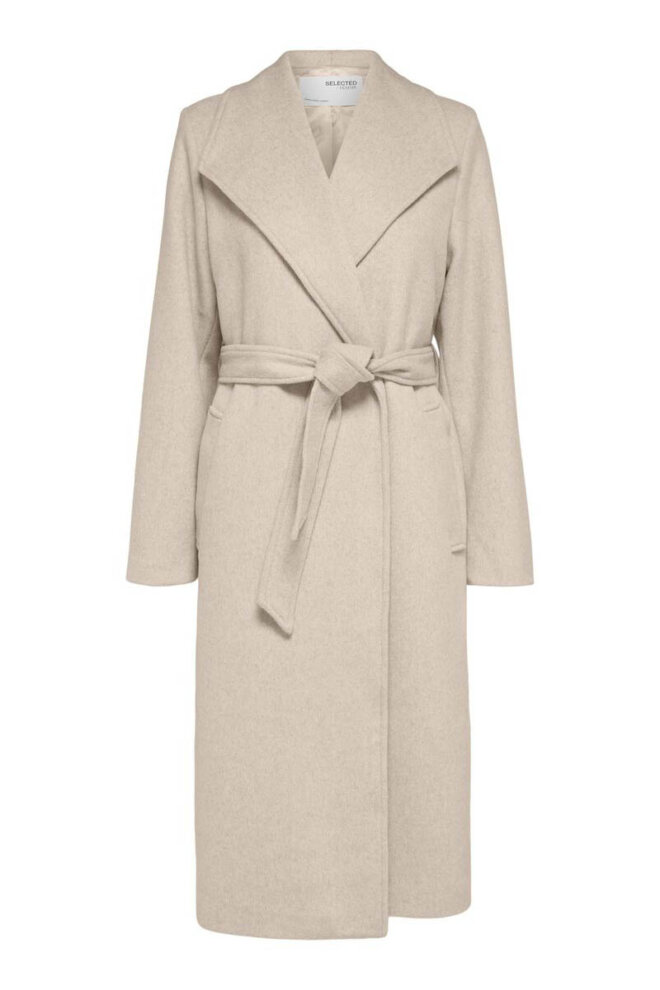 MANTEL 16090093 SLFROSA WOOL COAT SANDSHEL