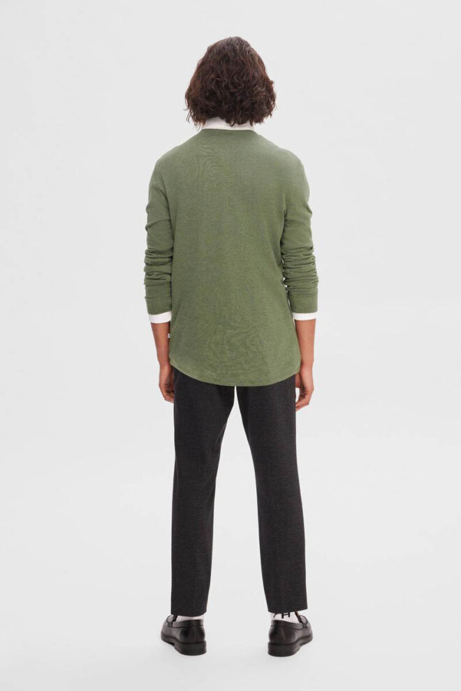 PULLOVER 16079774 SLHROME LS KNIT AGAVE