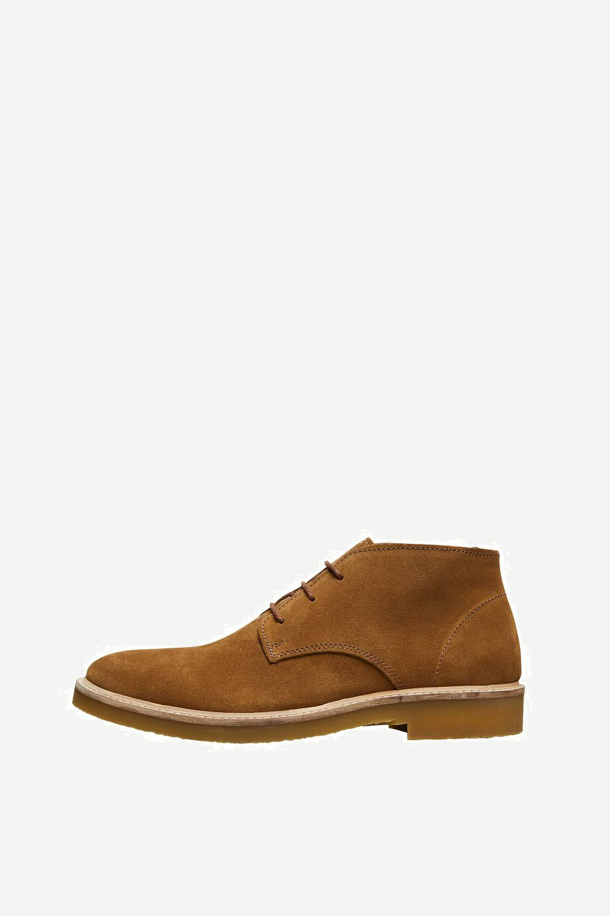 SCHUHE 16075853 SLHLUKE SUEDE TOBACCO BROW