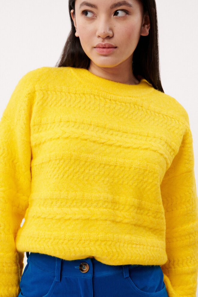 PULLOVER MS23-47 PULL JAUNE