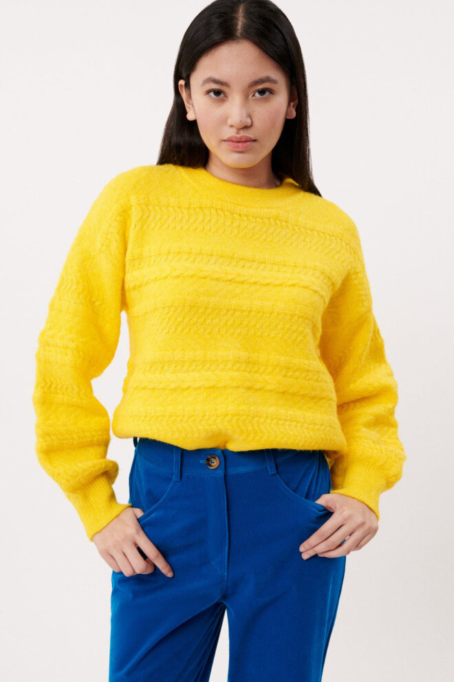 PULLOVER MS23-47 PULL JAUNE