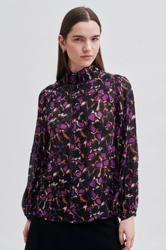 BLUSE POINT SHIRT BLACK