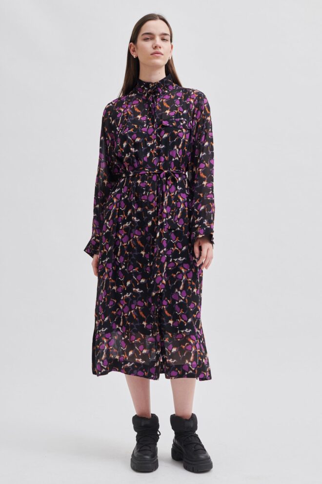 KLEID POINT SHIRT DRESS BLACK