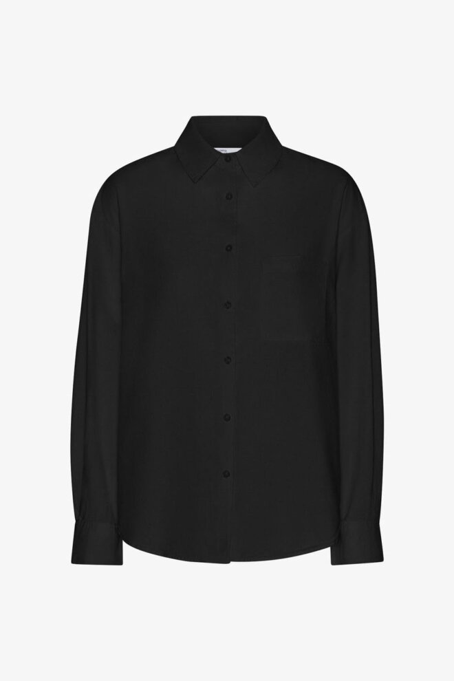 BLUSE ORGANIC OVERSIZED SHIRT DEEP BLACK