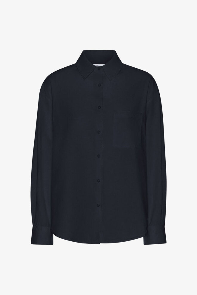 BLUSE ORGANIC OVERSIZED SHIRT NAVY BLUE
