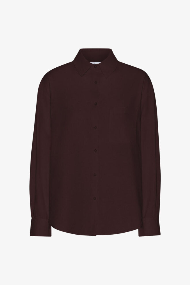 BLUSE ORGANIC OVERSIZED SHIRT OXBLOOD