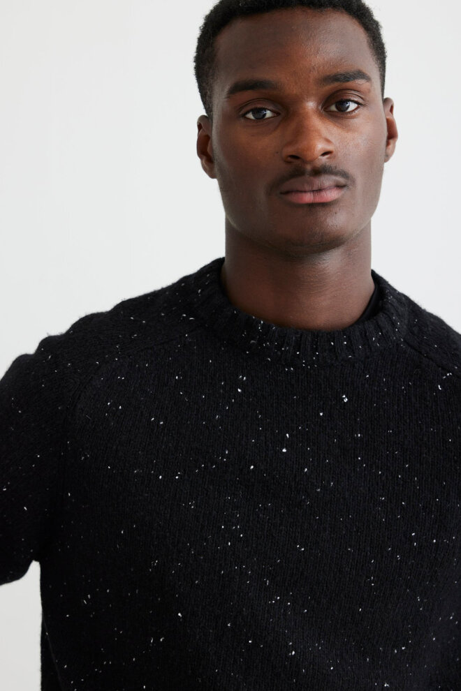 PULLOVER WBTAO RAGLAN KNIT BLACK