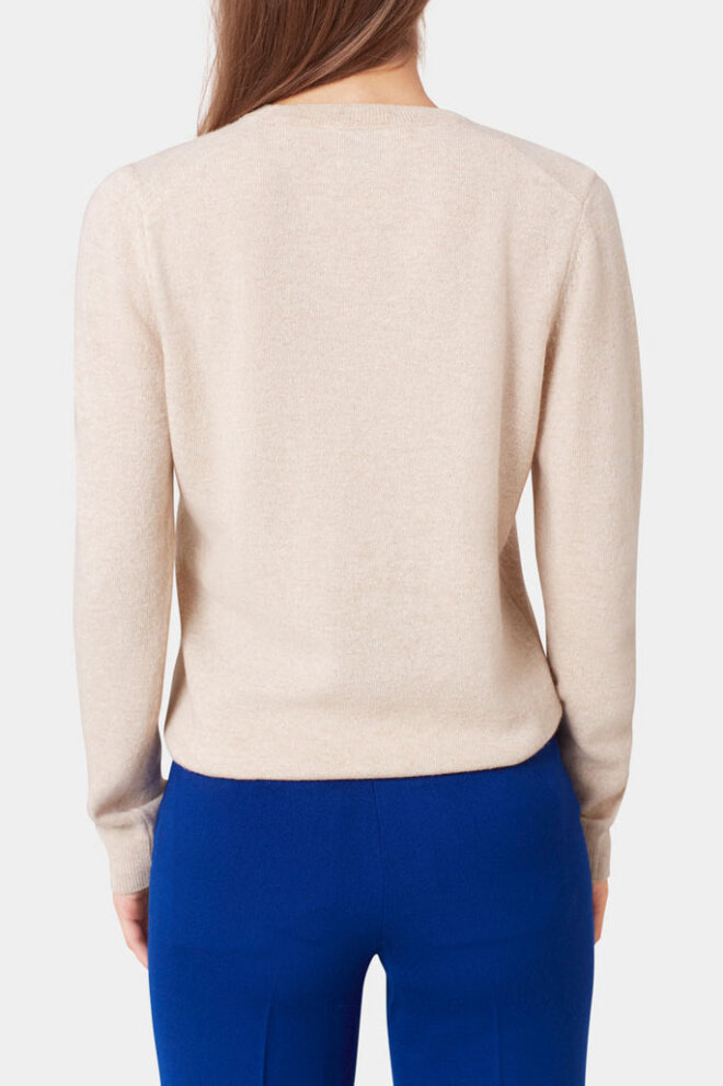 PULLOVER LIGHT MERINO WOOL CREW IVORY