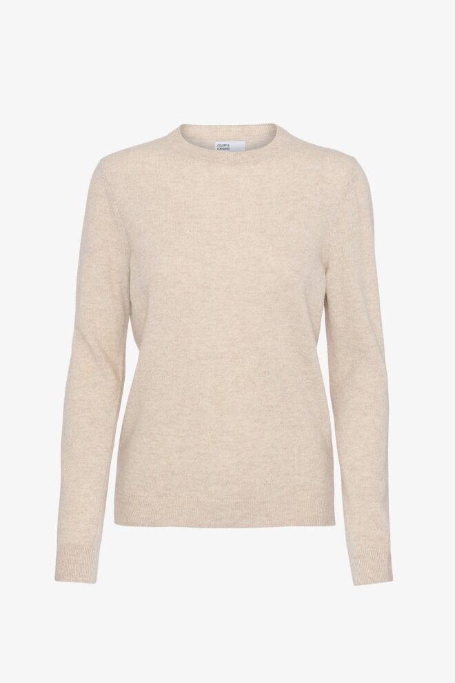 PULLOVER LIGHT MERINO WOOL CREW IVORY