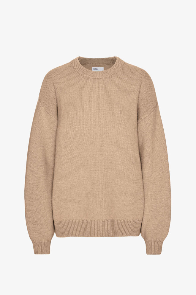 PULLOVER OVERSIZED MERINO WOOL CREW HONEY BE